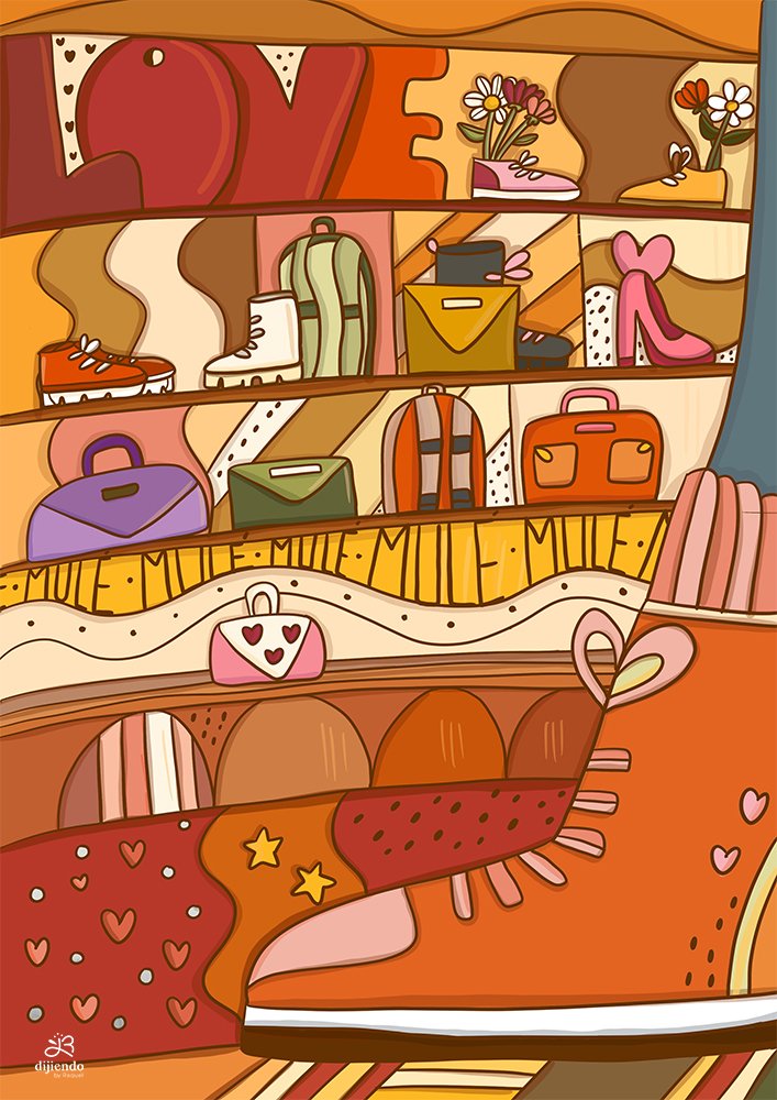 Ilustración artística de Dijiendo By Raquel Abal Design 