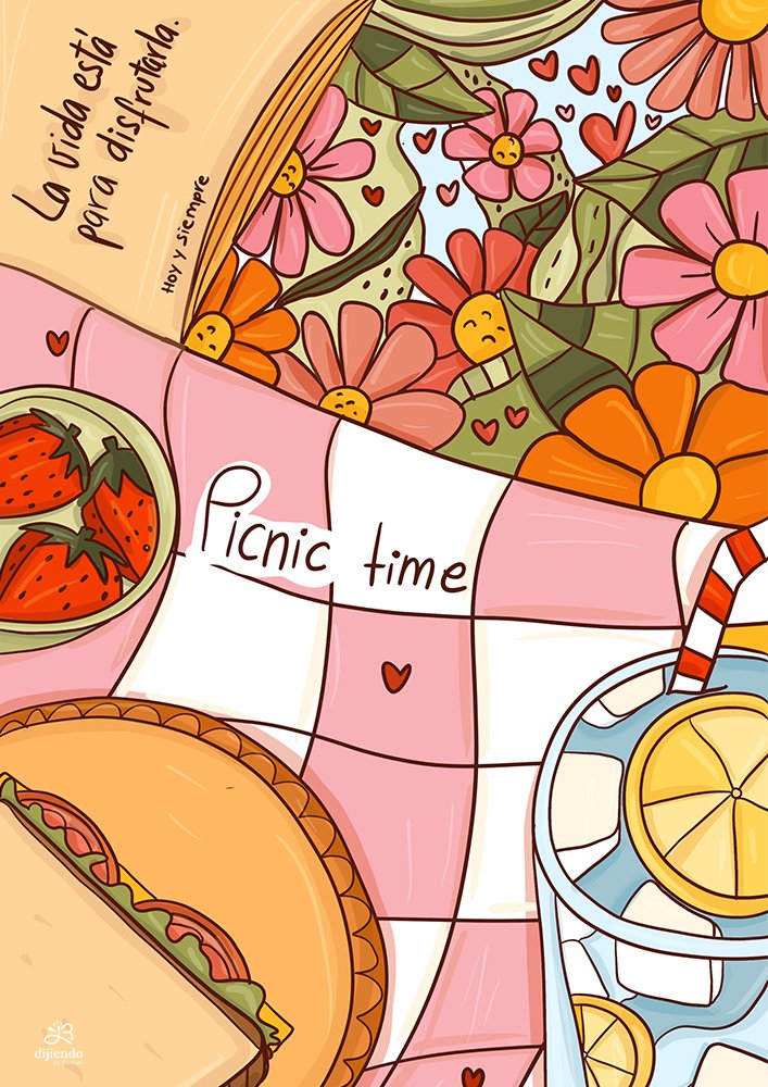 Ilustración artística de Dijiendo By Raquel Abal Design 