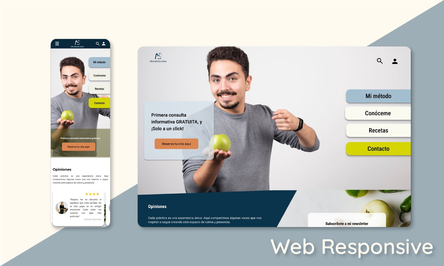 imagen del diseño web responsive de microbiota sana