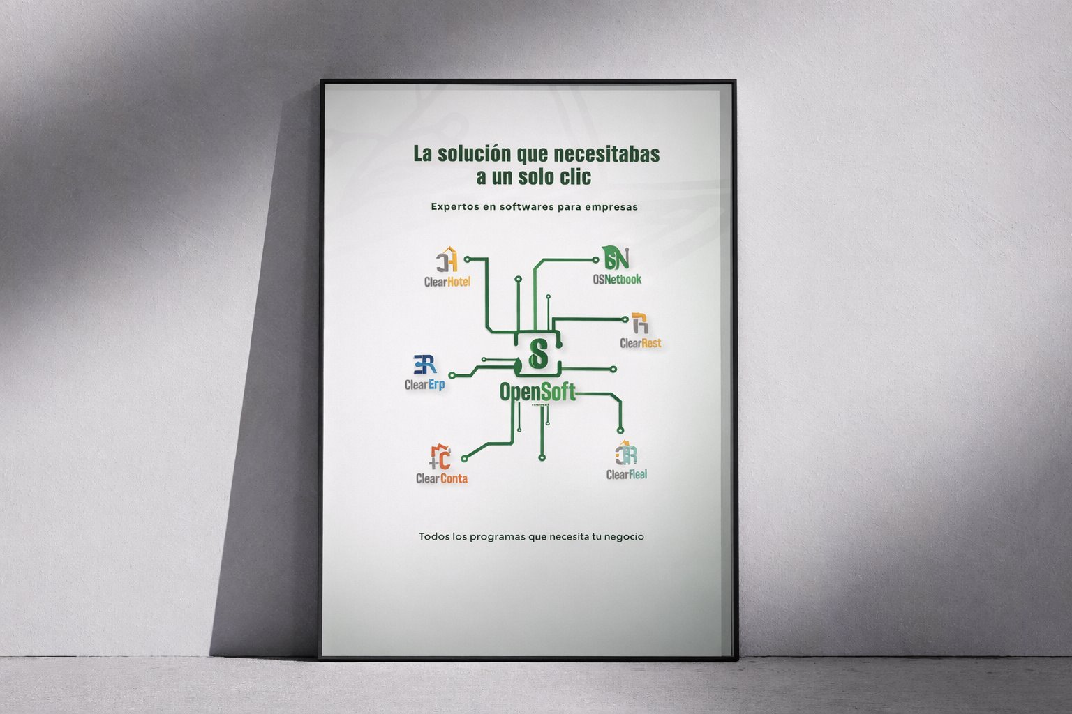 imagen del cartel de oficina de opensoft