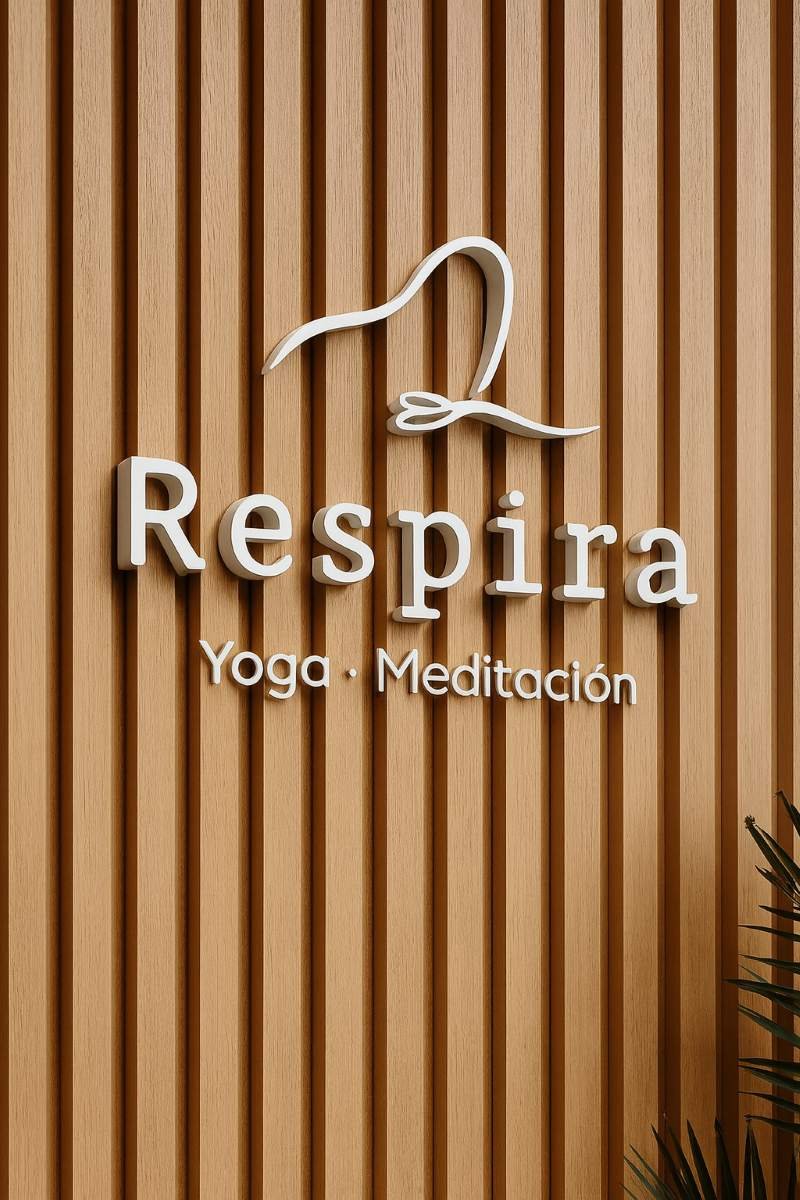 imagen logomarca respira en la fachada del centro