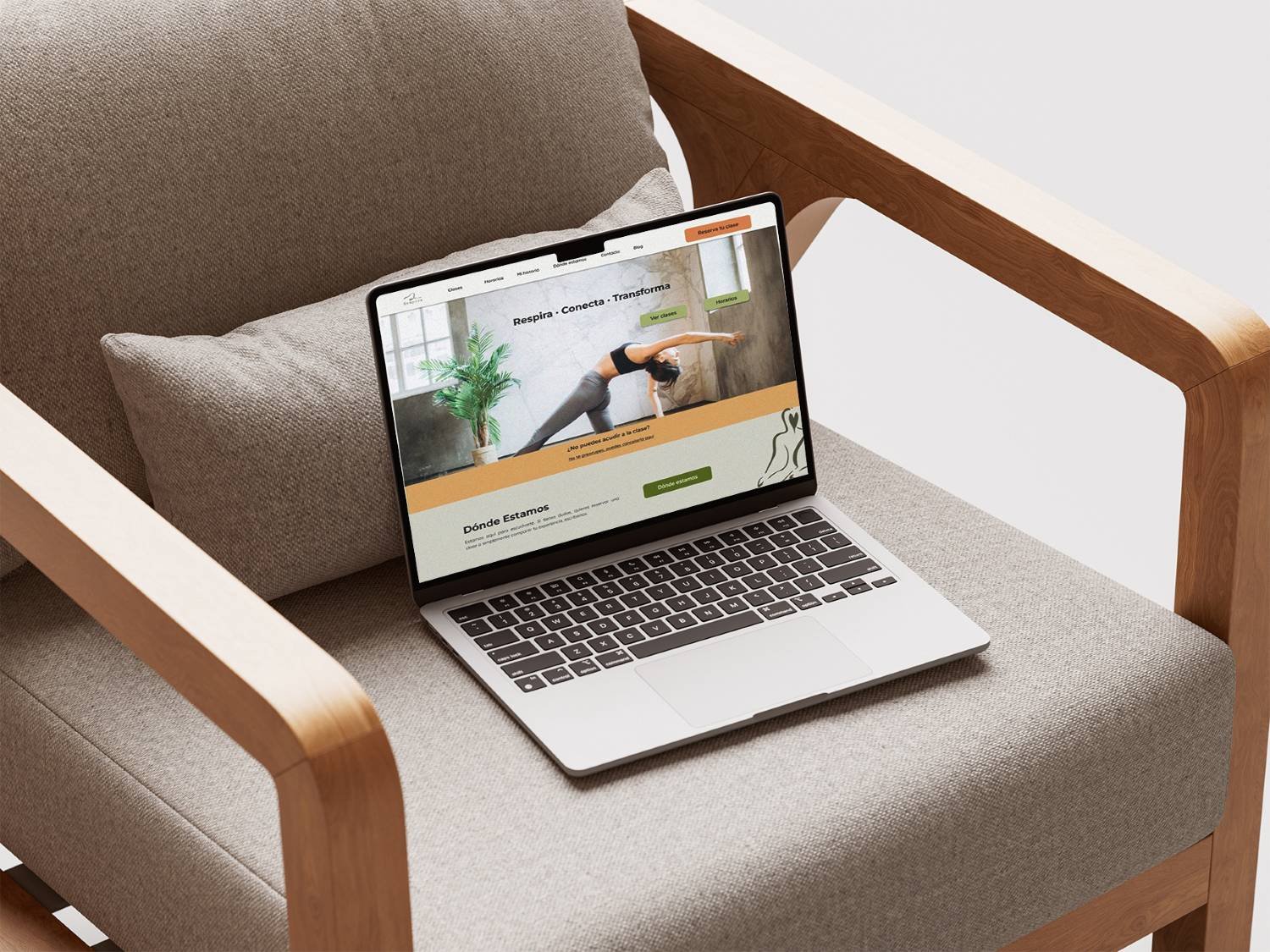 proyecto web Respira, centro de yoga